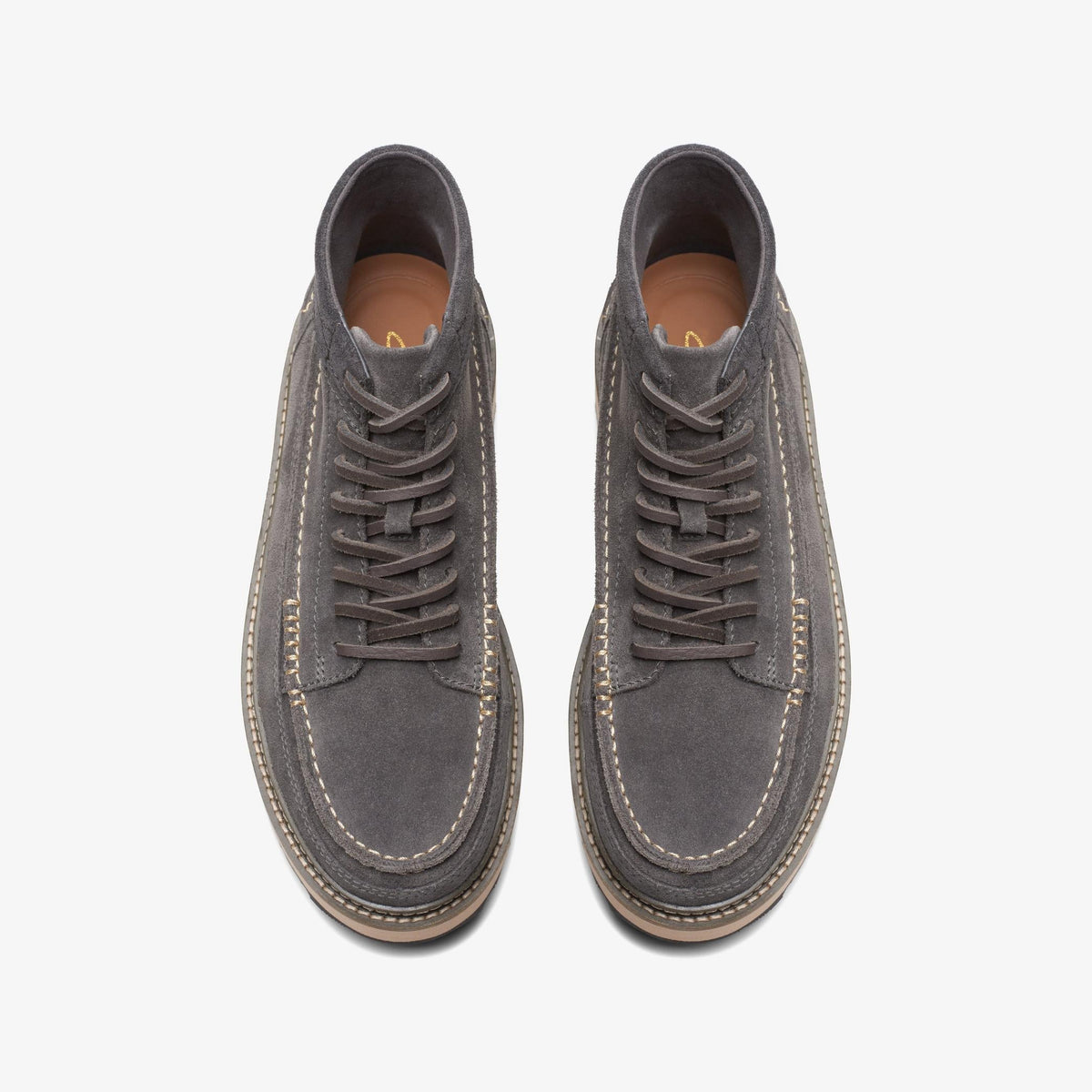Mens Clarks Clarkhill Mid - Dark Grey Suede