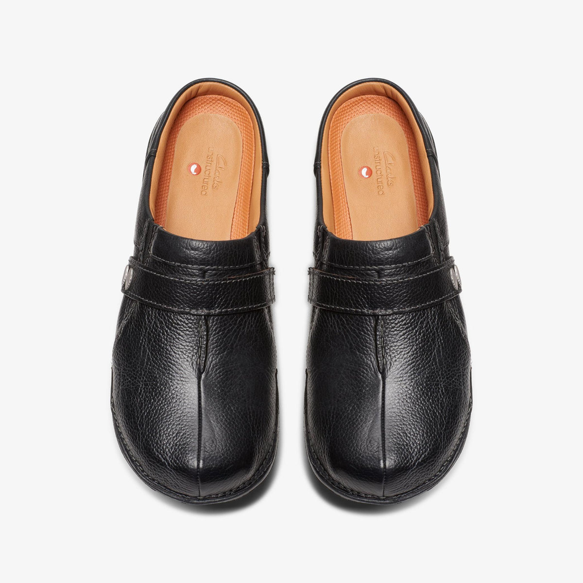 Womens Clarks Un Loop Ease - Black Leather