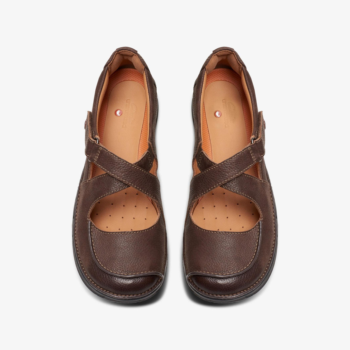 Womens Clarks Un Loop Strap - Dark Brown