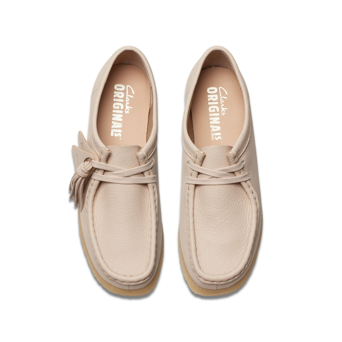 Clarks Women's Wallabee Beige Leather