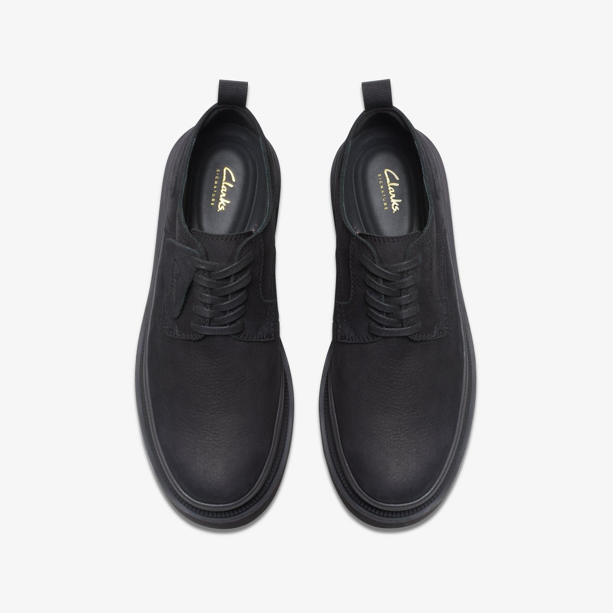 Mens Clarks Badell Lace - Black Nubuck