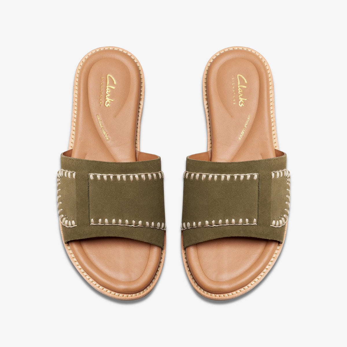 Womens Clarks Maritime Mule - Olive