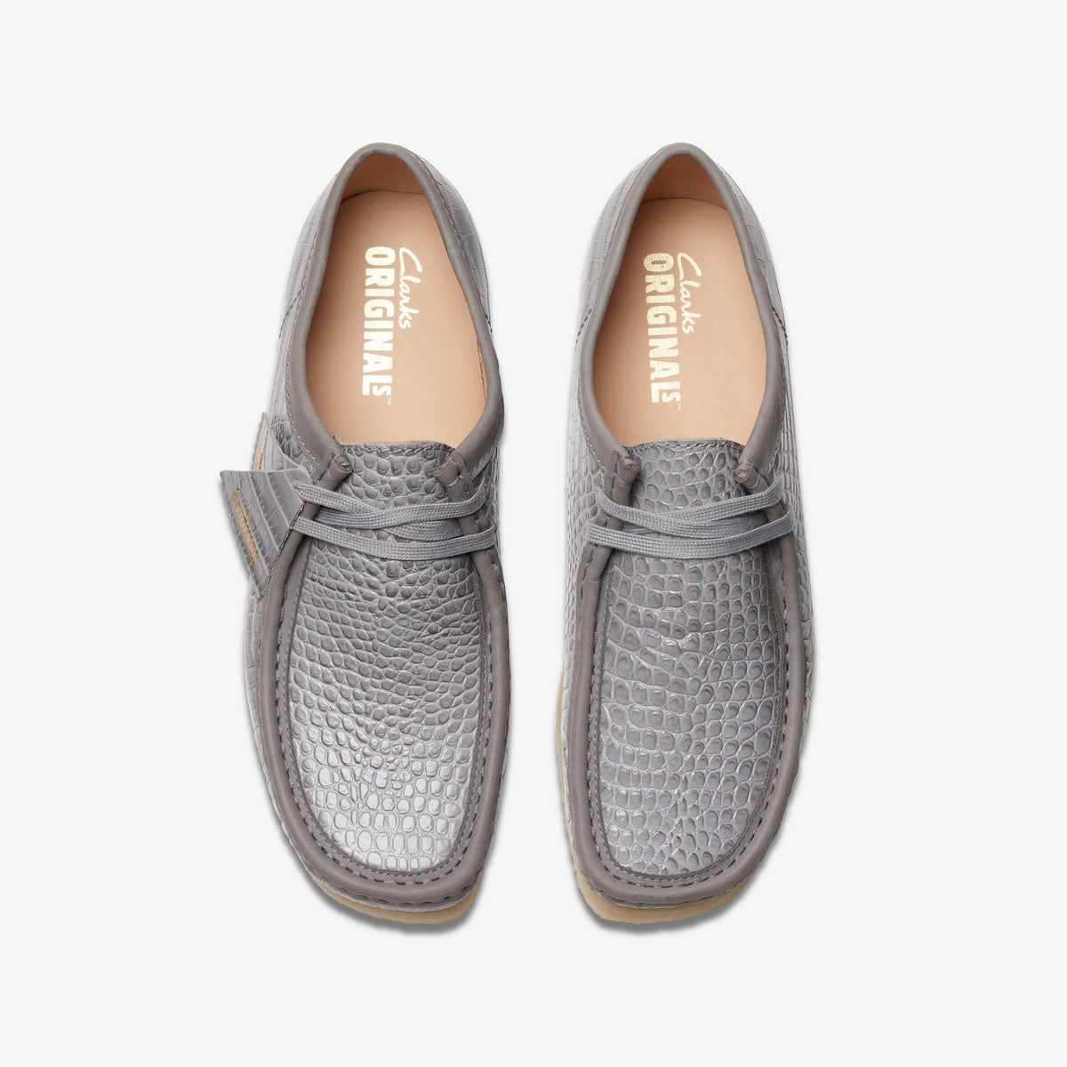 Clarks Men's Wallabee Print - Grey Crocodile Print