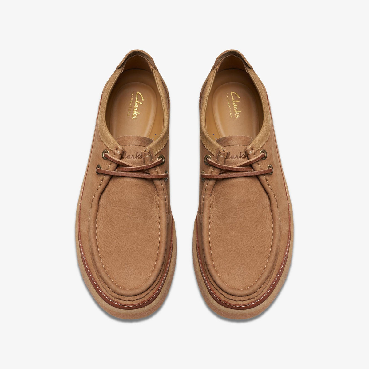 Mens Clarks Clarkwood Moc - Dark Sand