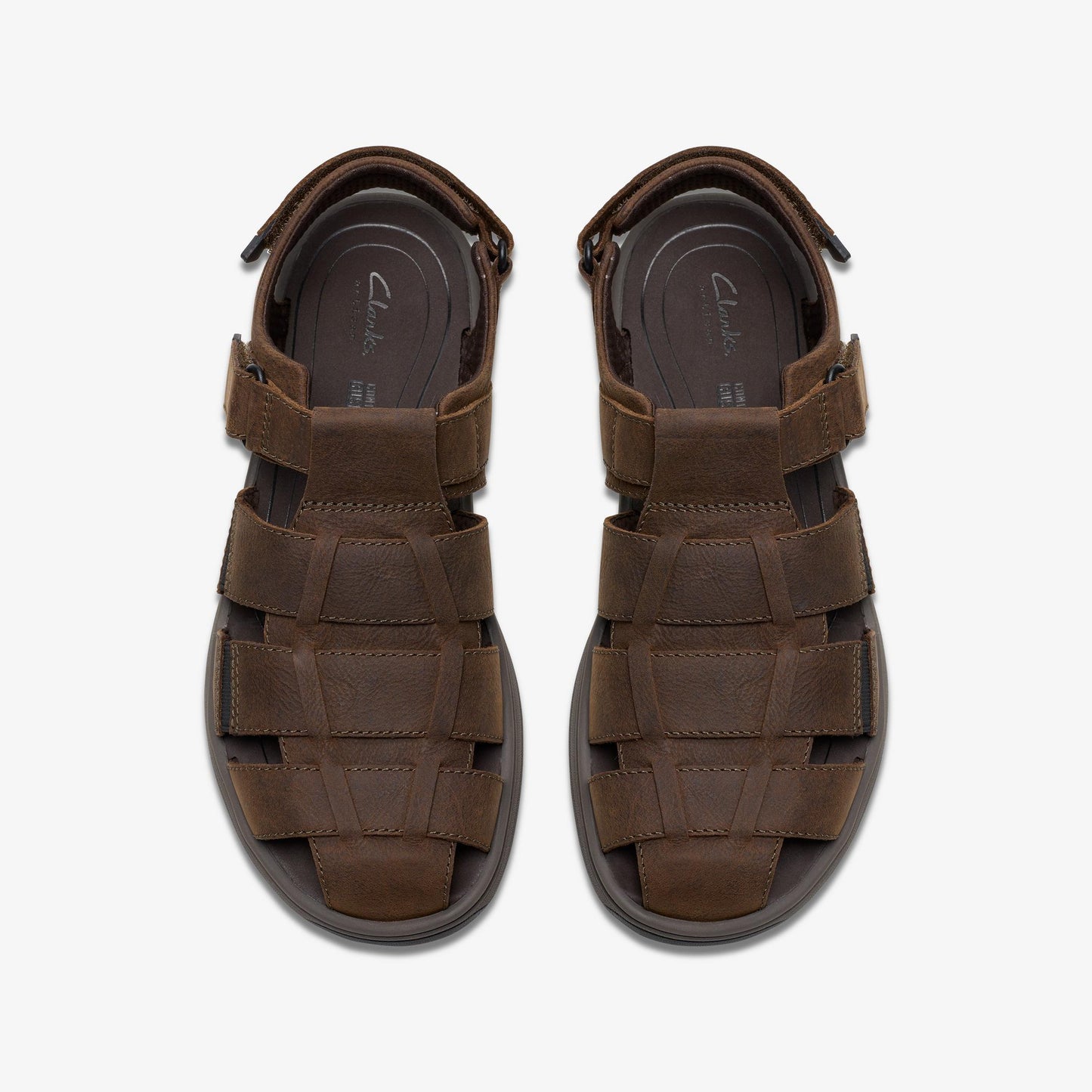 Mens Clarks Saltway Cove - Dark Brown Leather