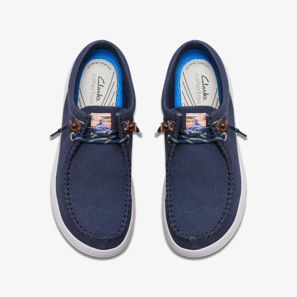 Mens Clarks Driftlite Surf - Navy Canvas