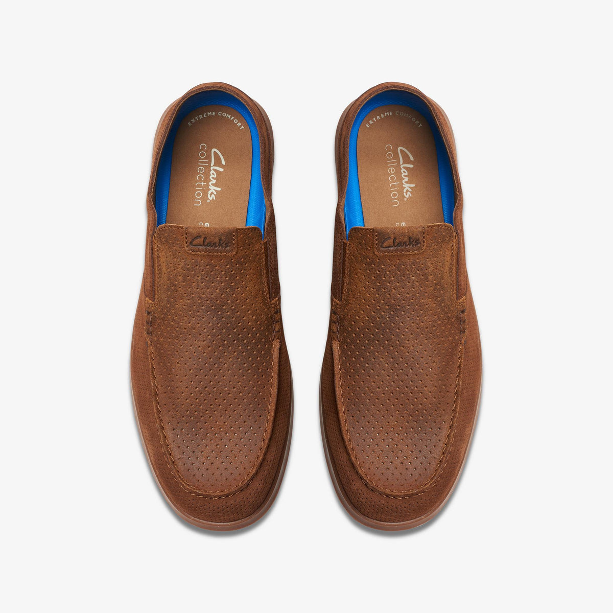 Mens Clarks Flexway Easy - Dark Brown Suede