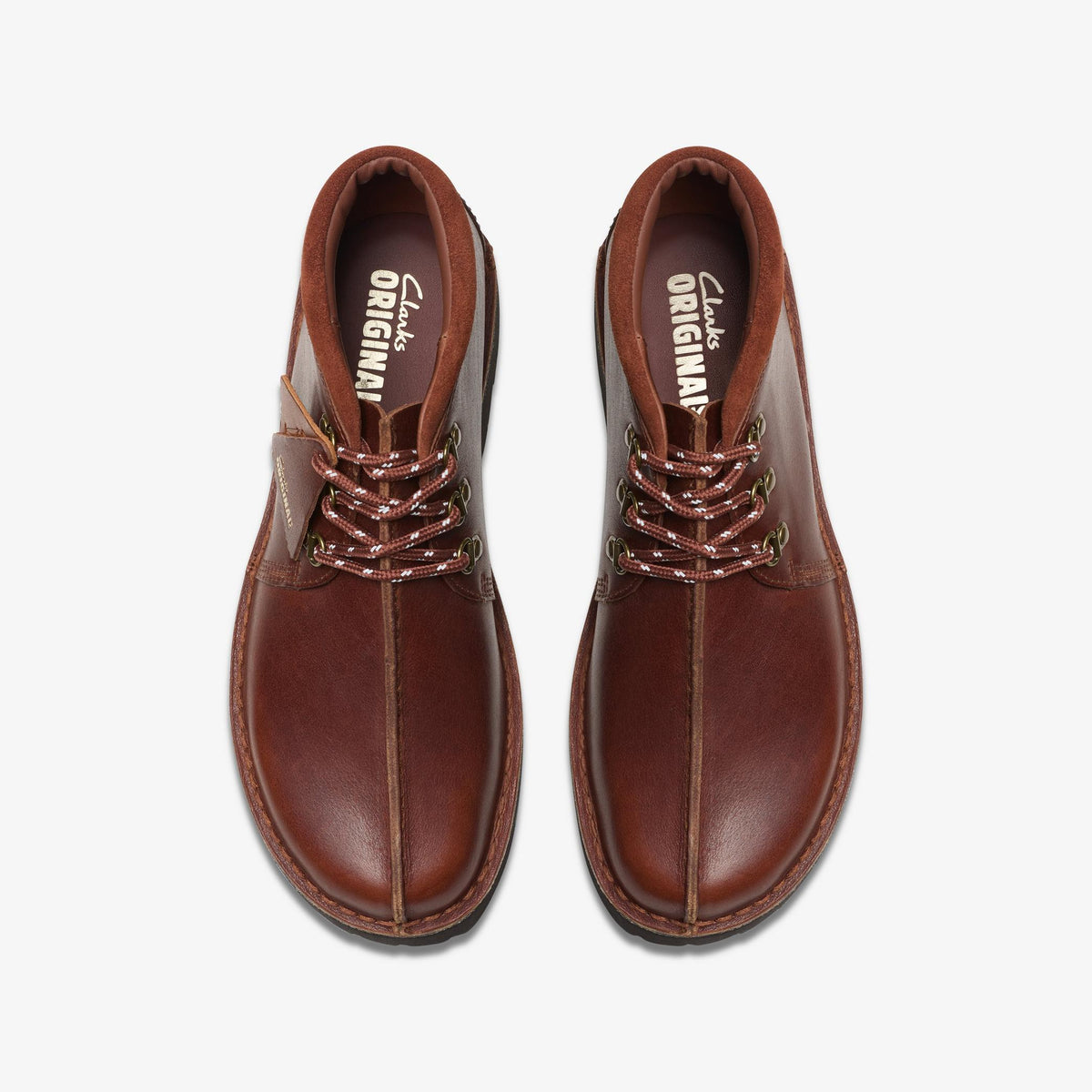 Mens Clarks Trek Hike - British Tan Leather