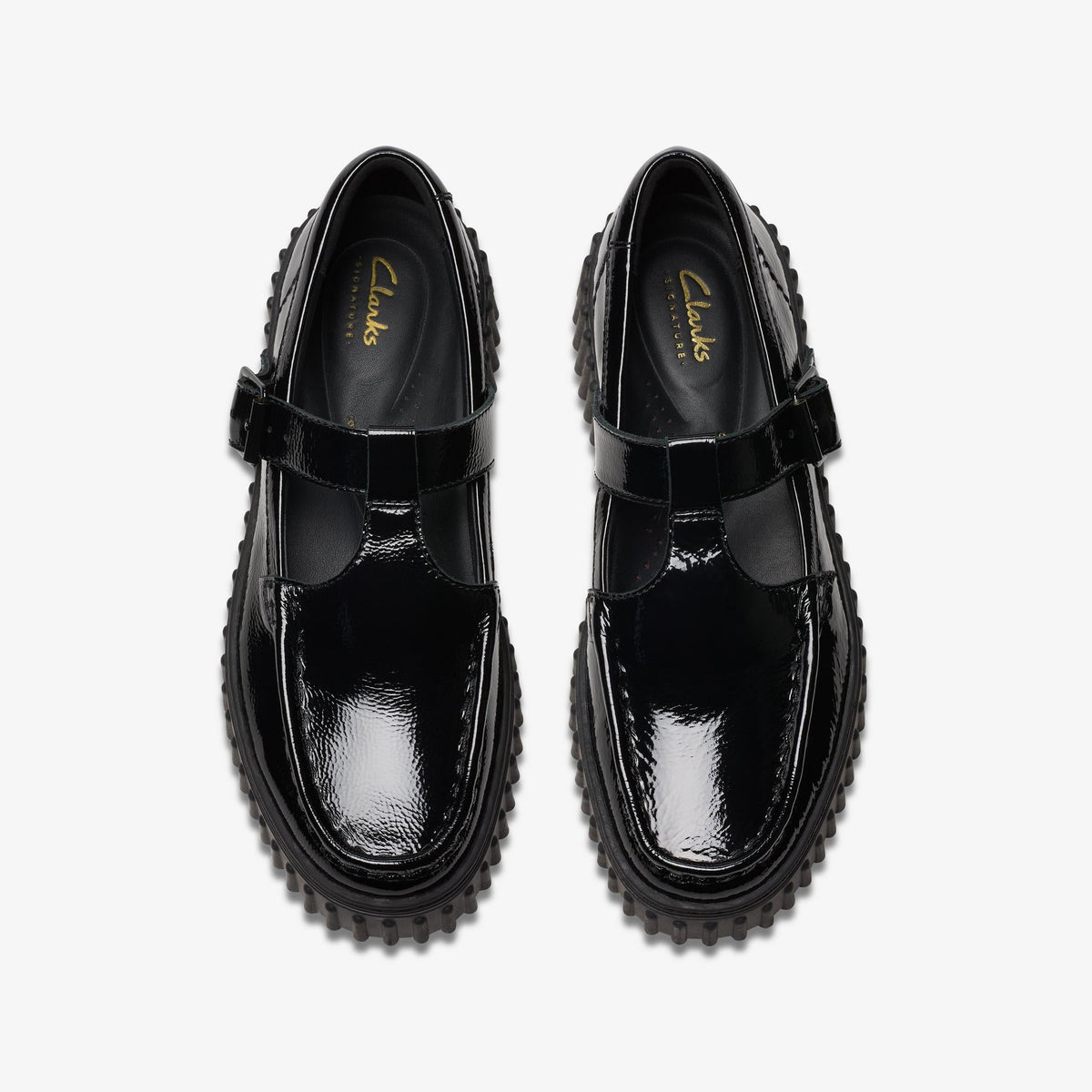 Womens Clarks Torhill Bar - Black Patent