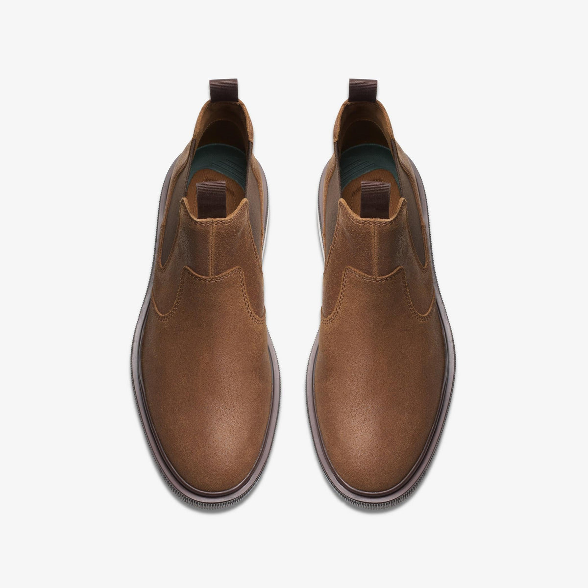 Mens Clarks Burchill up - Cola Suede