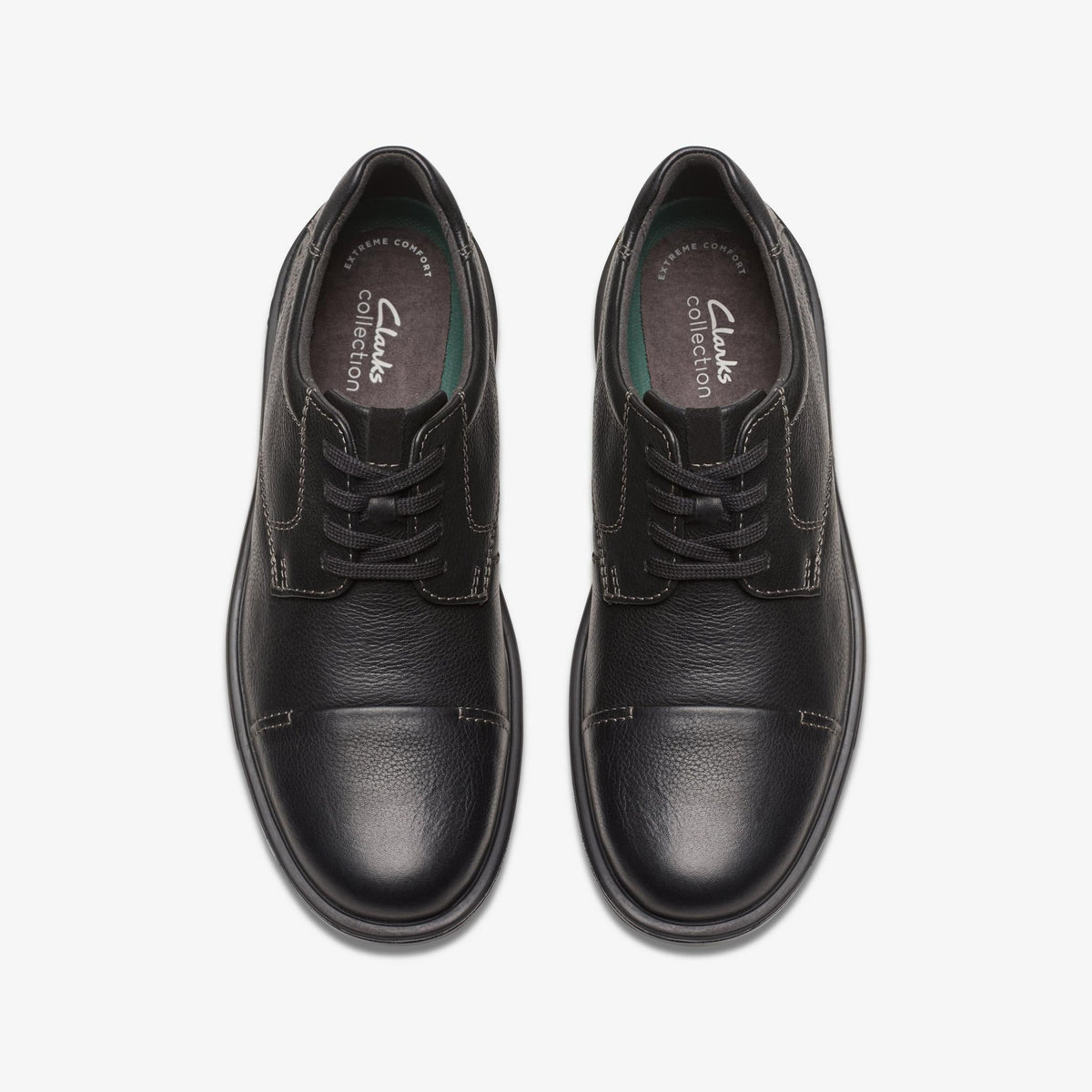 Mens Clarks Gessler Cap - Black Tumbled