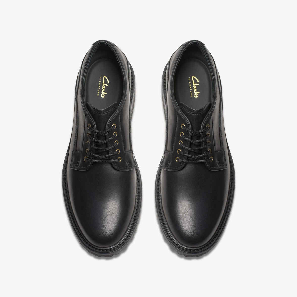 Mens Clarks Clarkridge Lo - Black Leather