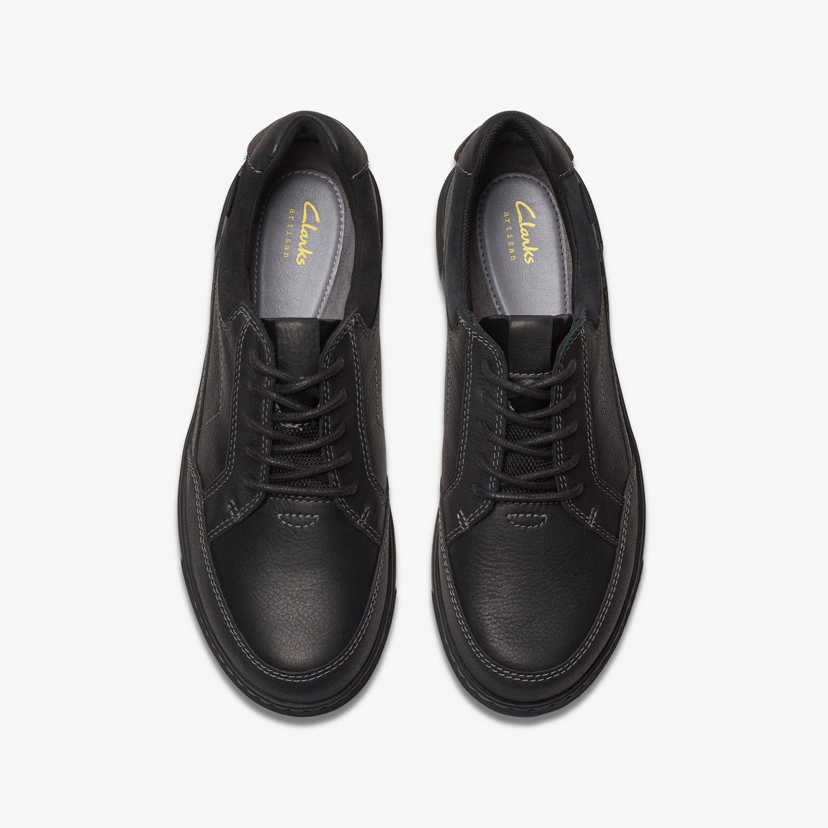 Mens Clarks Mapstone Lo Gtx - Black Leather