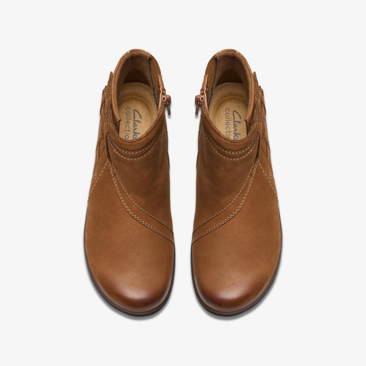 Womens Clarks Carleigh Style - Dark Tan Nubuck