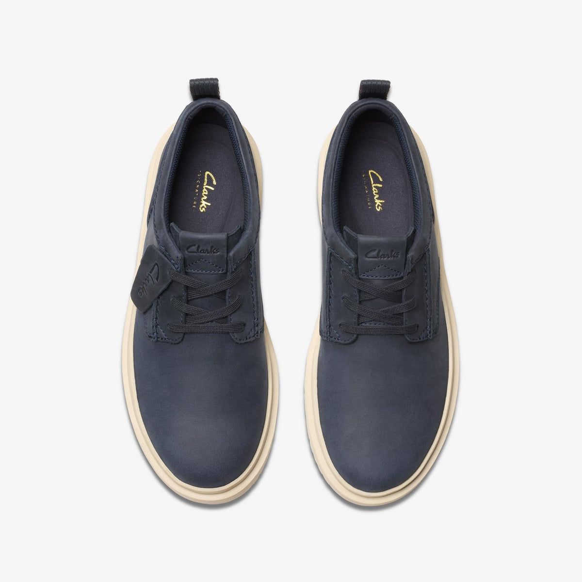 Mens Clarks Polden Lace - Navy Leather