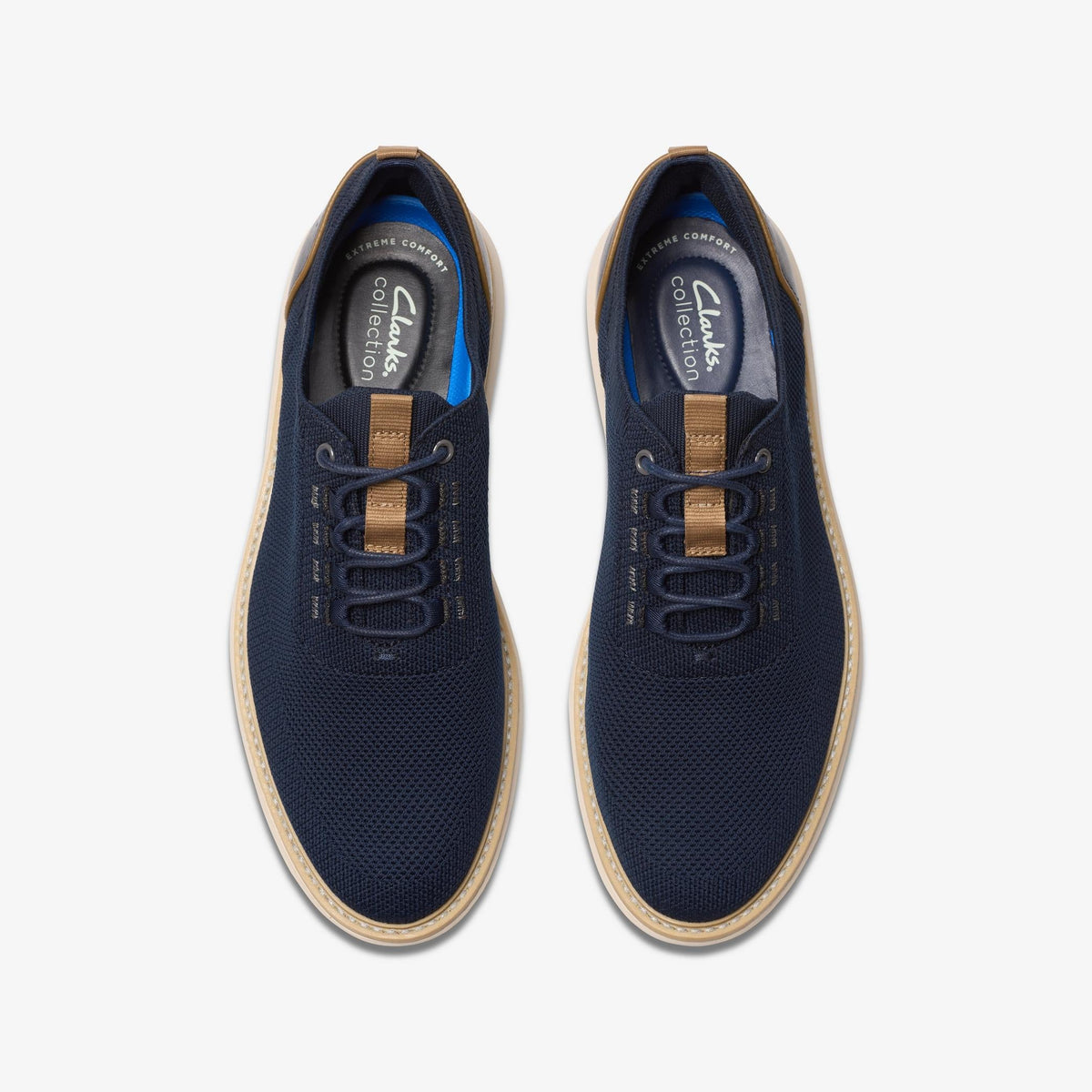 Mens Clarks Brantin Knit - Navy