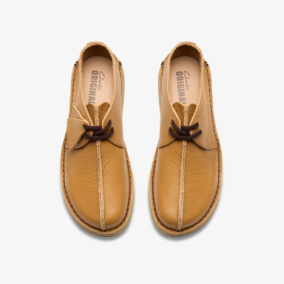 Mens Clarks Desert Trek - Curry Leather