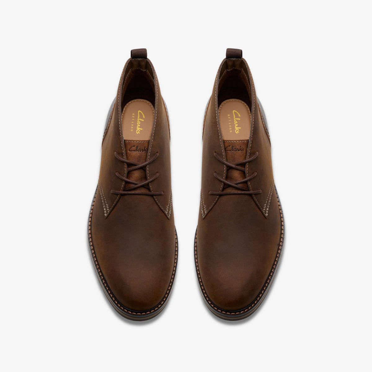 Mens Clarks Monahan Chukka - Beeswax Leather