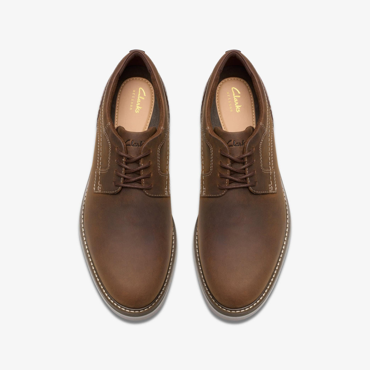 Mens Clarks Monahan Plain - Beeswax Leather