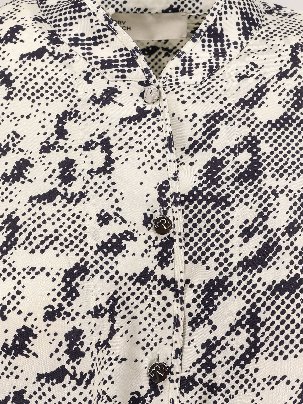 Silk Dress Grey With Pixelated Logo