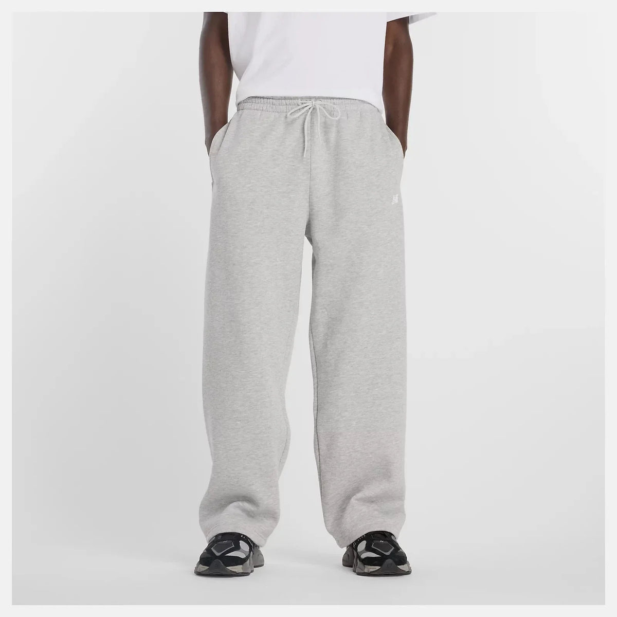 New Balance Sport Essentials Straight Leg Men's Fleece Pants — Gray