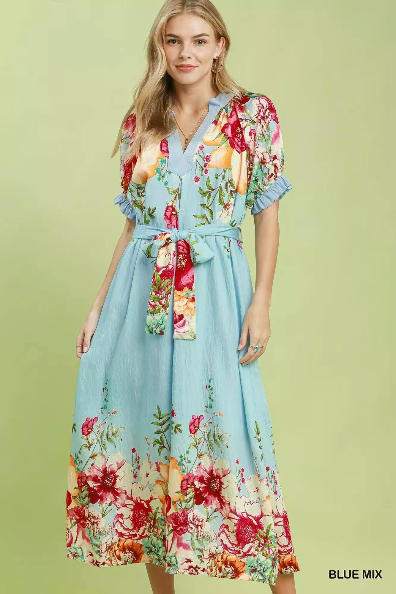 umgee floral embroidered dress Umgee Embroidered Floral Babydoll Dress