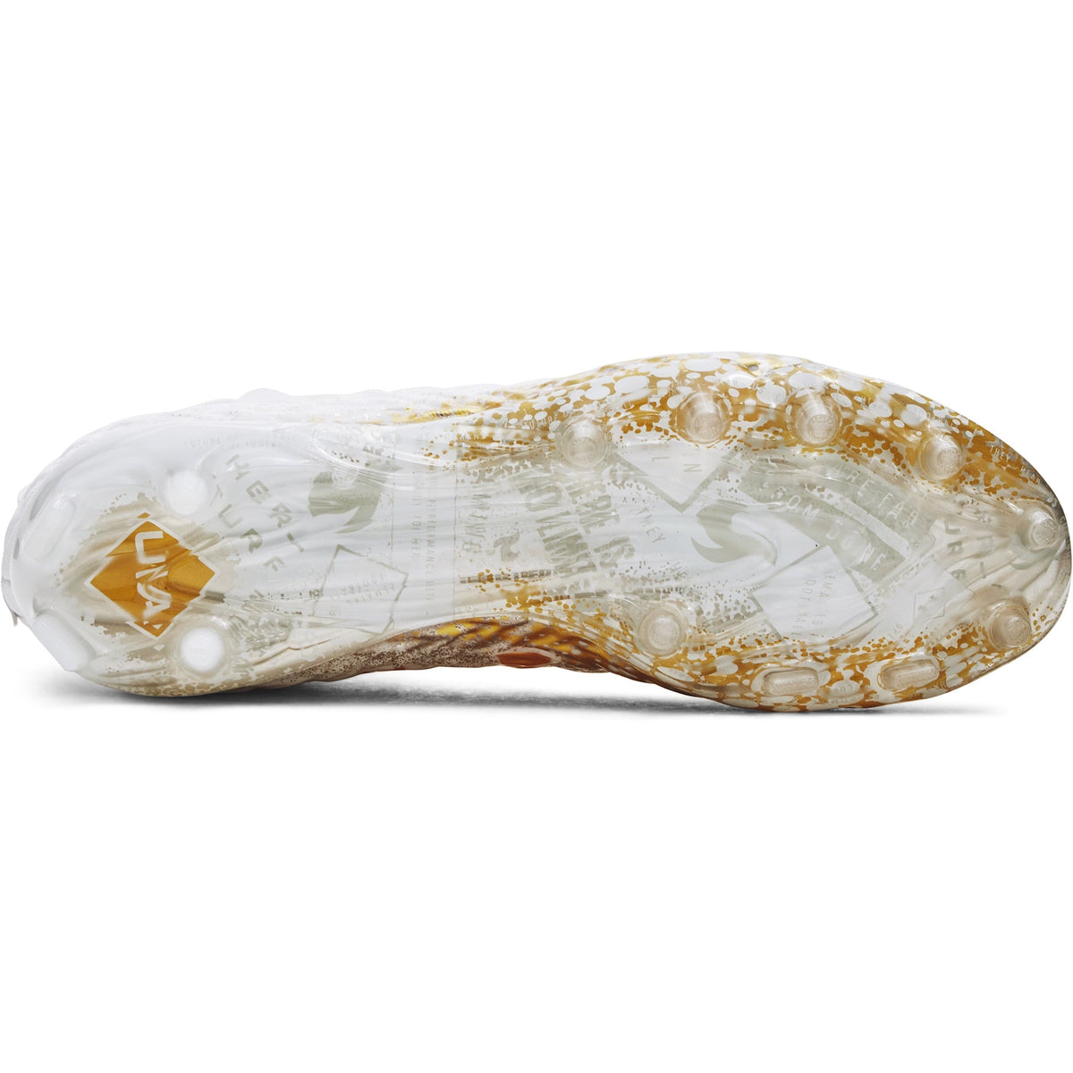 Under Armour Womens Spotlight Clone MC - White Metallic Faded Gold