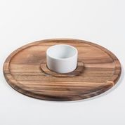 Kalmar Home Large Chip n Dip with Ceramic Bowl