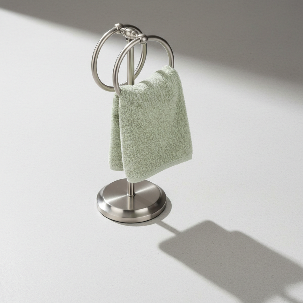 Classical Double Ring Design Fingertip Towel Holder
