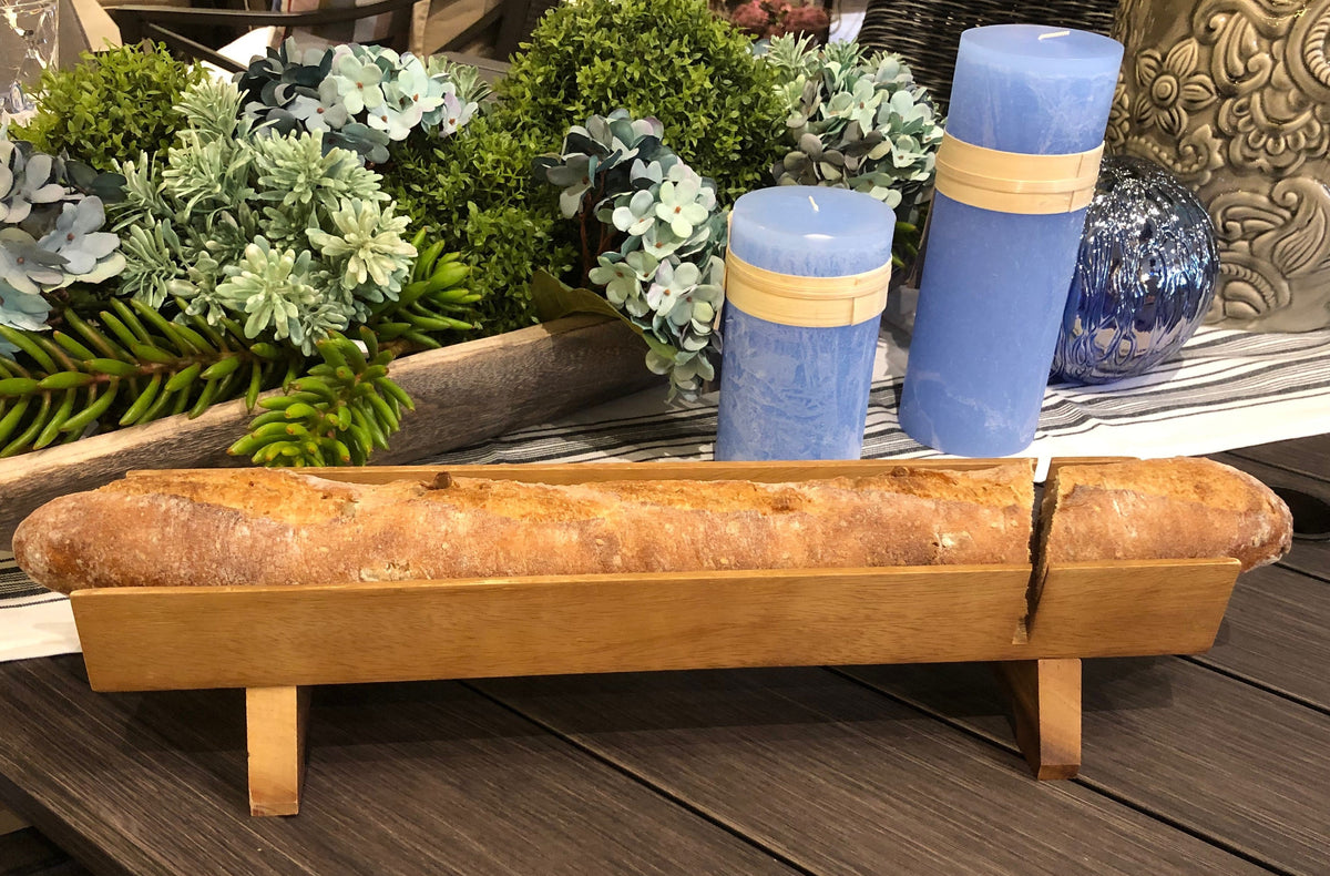 Kalmar Home Acacia Wood French Bread Tray - Raised