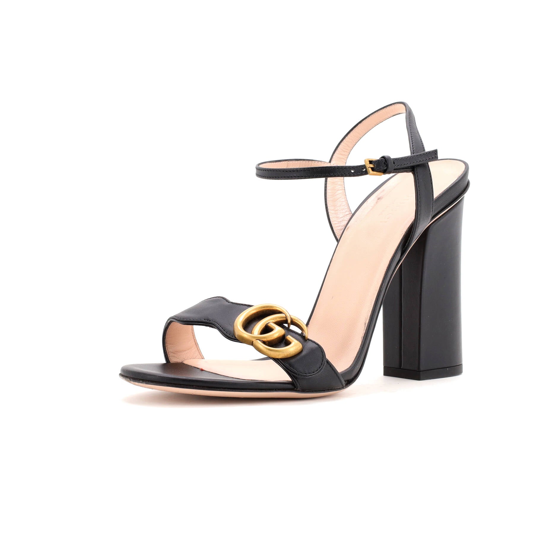Pre-Loved Gucci Women's GG Marmont Block Heel Sandals Leather – Zulily
