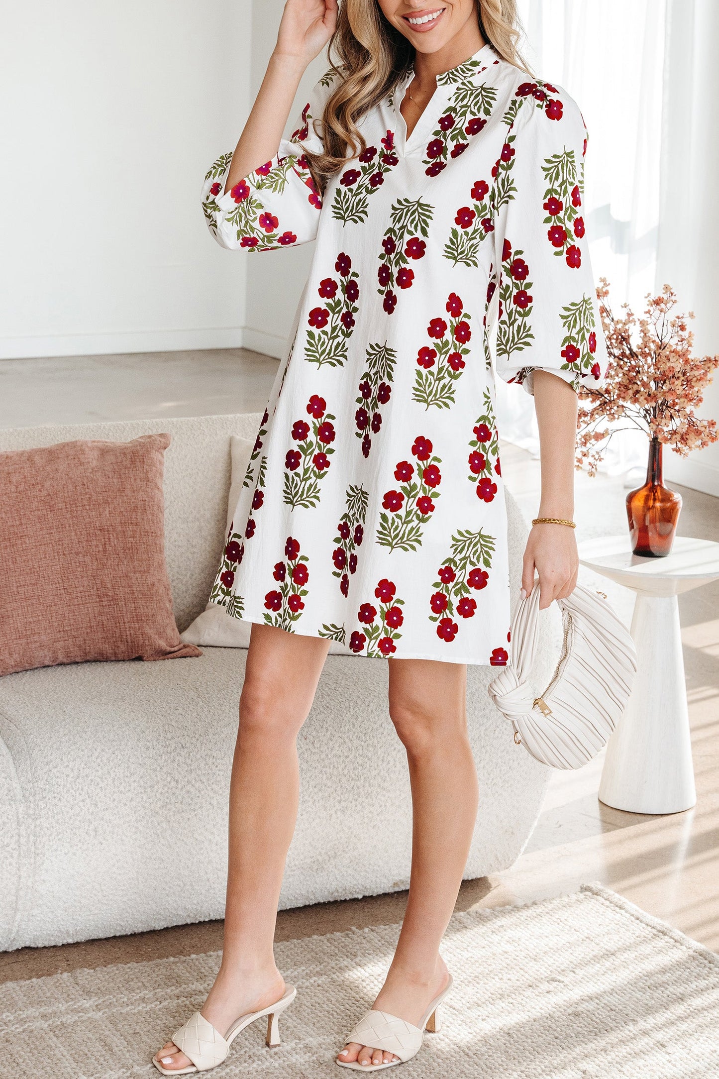 Threaded Pear Catalina Sleeve Loose Mini Dress