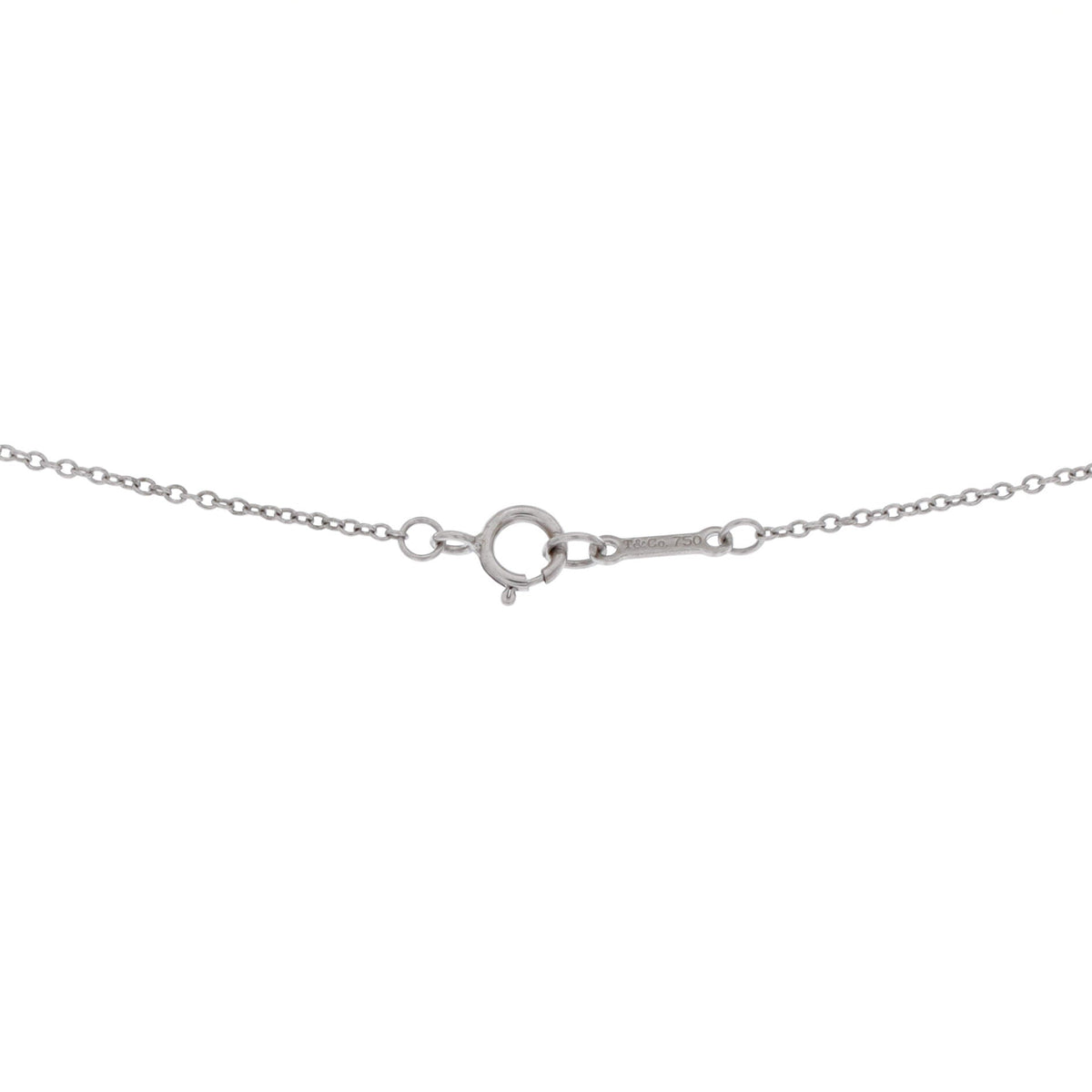 Paloma Picasso Graffiti Love and Kisses XOX Pendant Necklace 18K White Gold with Diamond