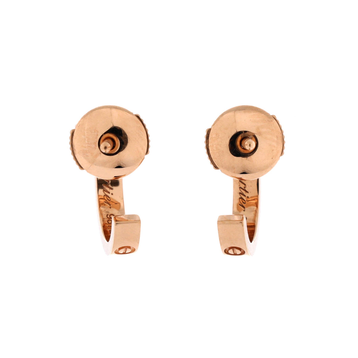 Love Hoop Earrings 18K Rose Gold Small