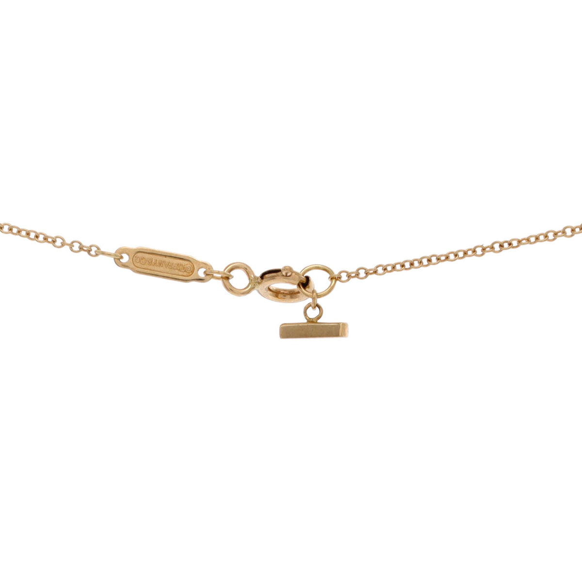 T Smile Pendant Necklace 18K Yellow Gold Small