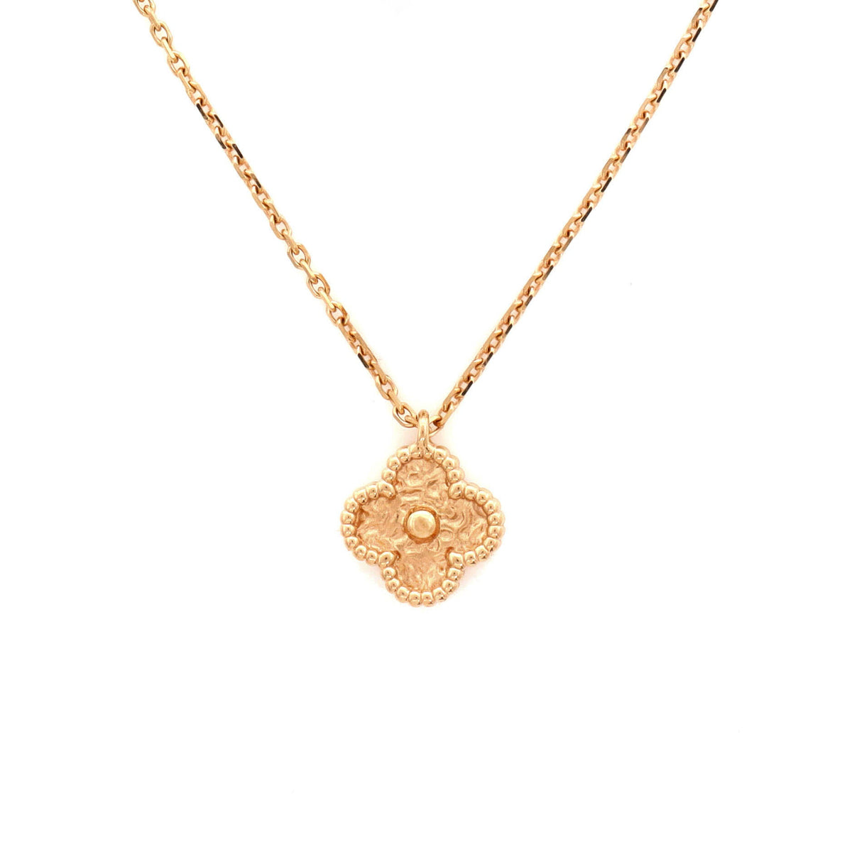 Sweet Alhambra Pendant Necklace 18K Rose Gold
