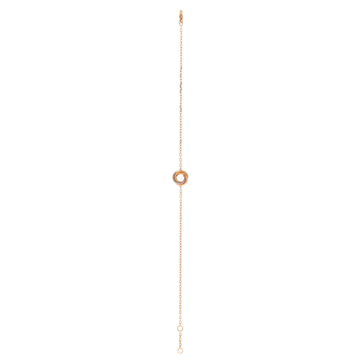 Trinity Chain Bracelet 18K Tricolor Gold and Diamond