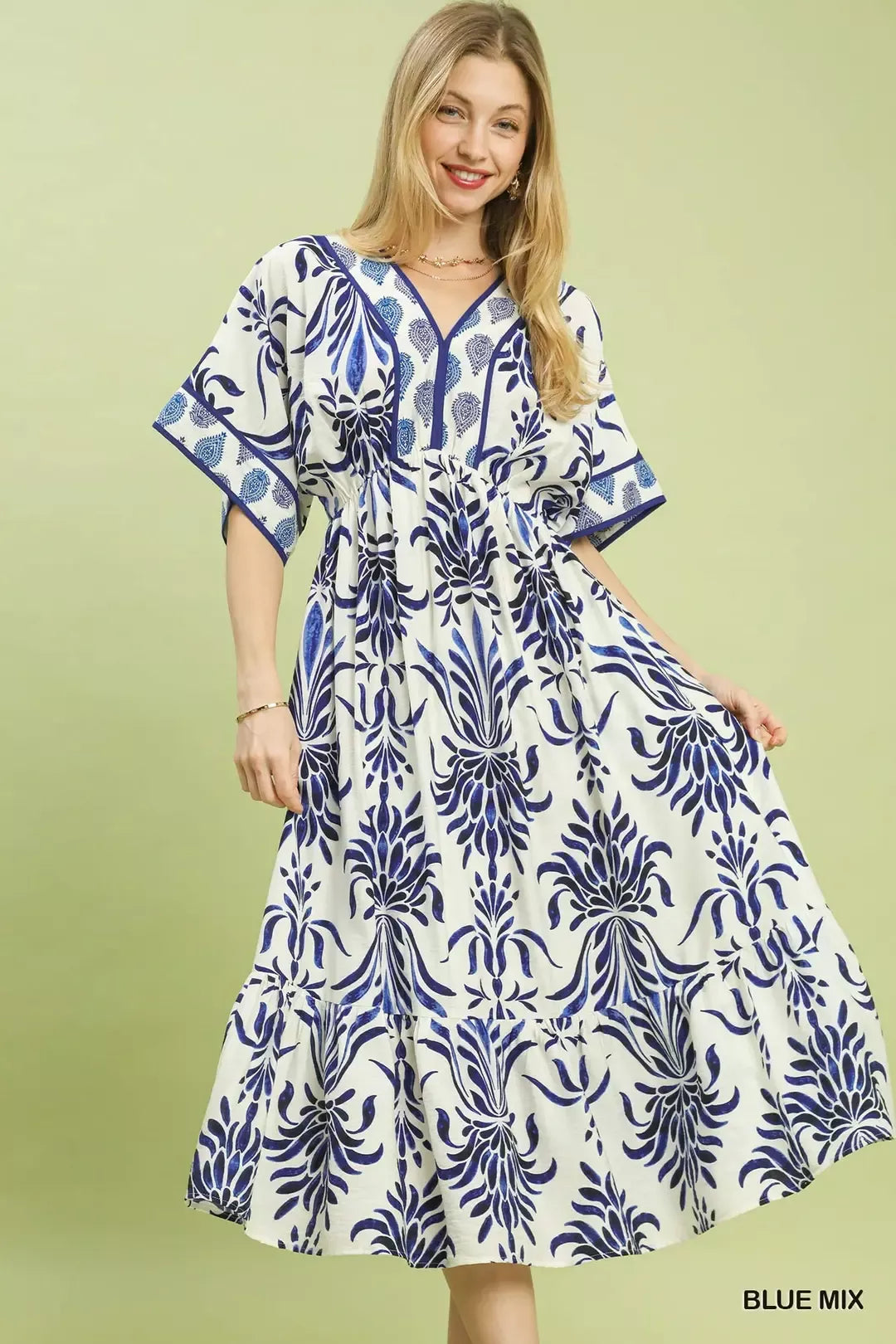 Umgee Mix Floral Border Midi Dress with Pockets – Zulily Umgee Mix Floral Border Midi Dress with Pockets – Zulily