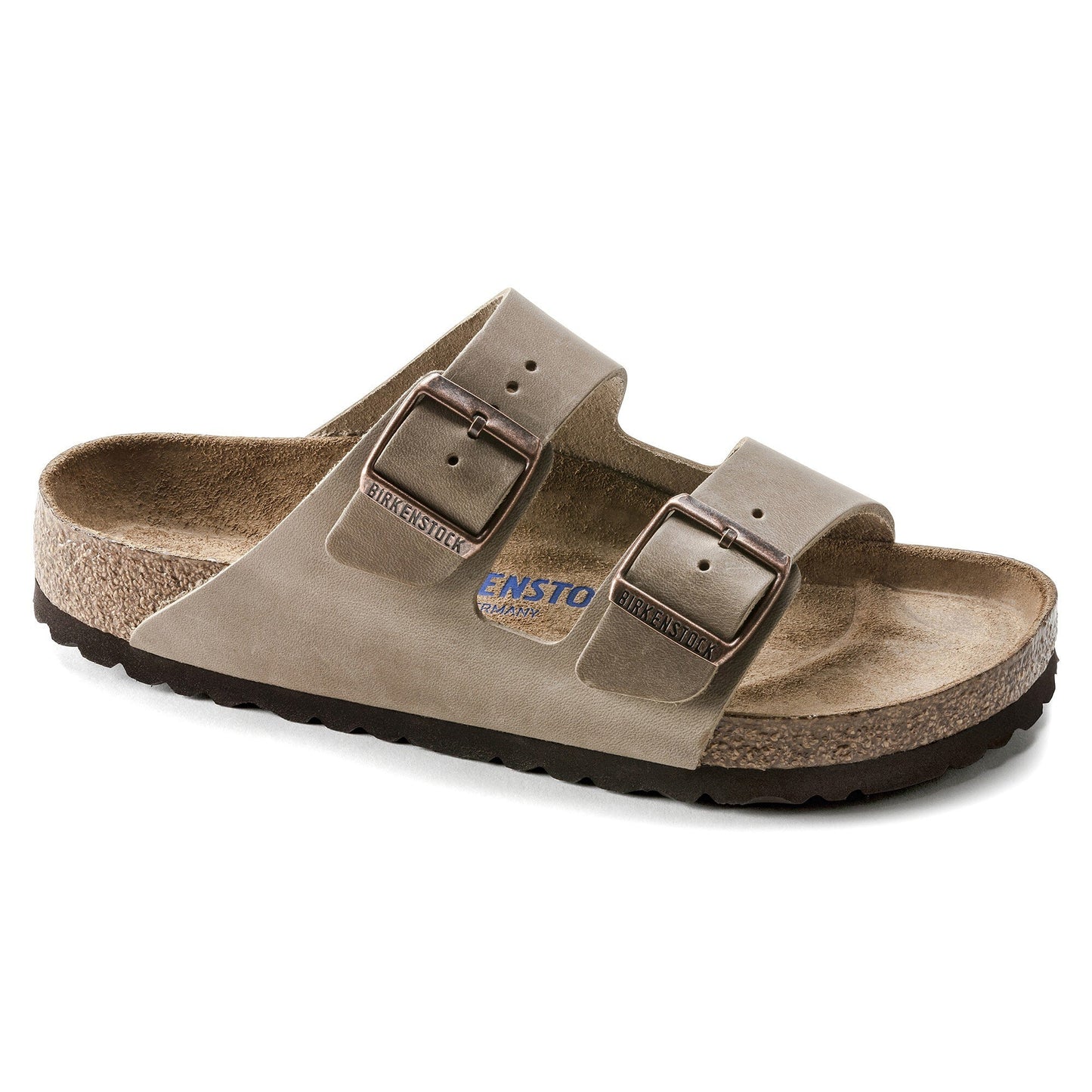 Birkenstock Arizona Soft Footbed Oiled Nubuck Leather Tobacco Brown Sandals