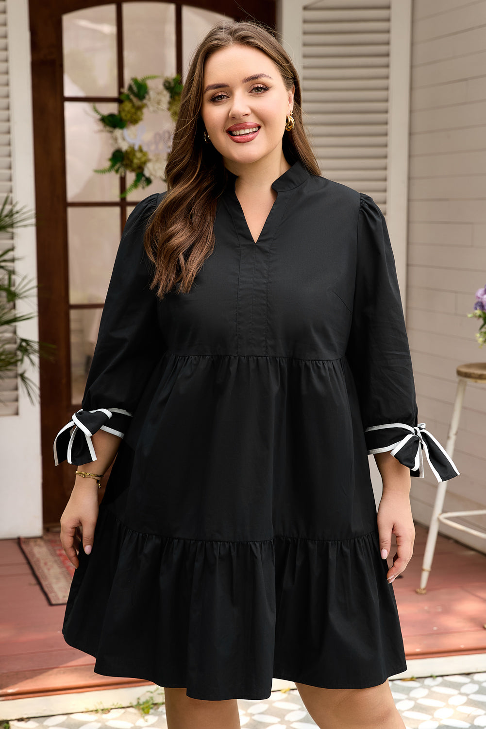 Threaded Pear Dorothy Knot Cuffs Mini PLUS Dress