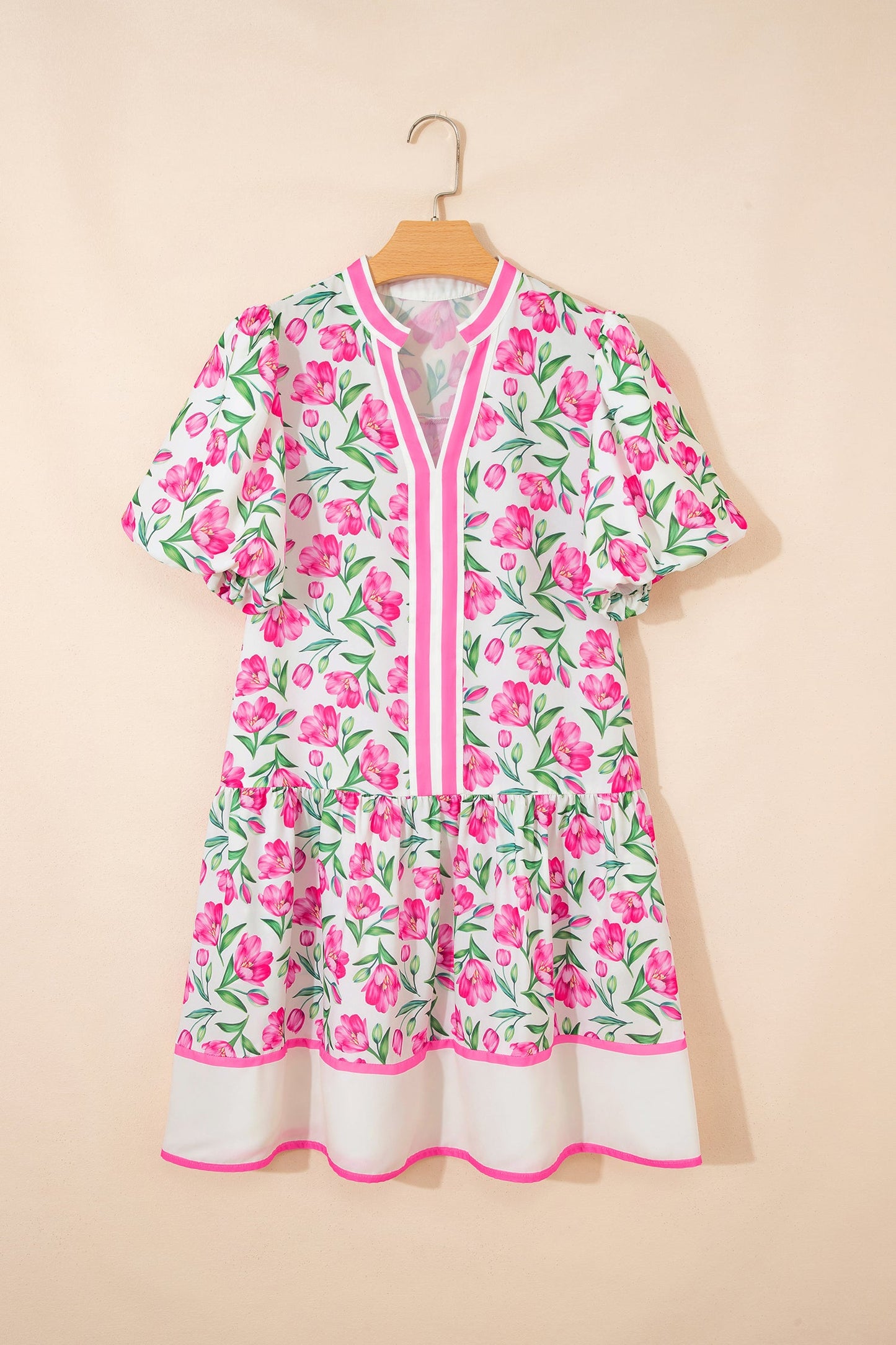 Threaded Pear Aliya Block Trim Short Dress