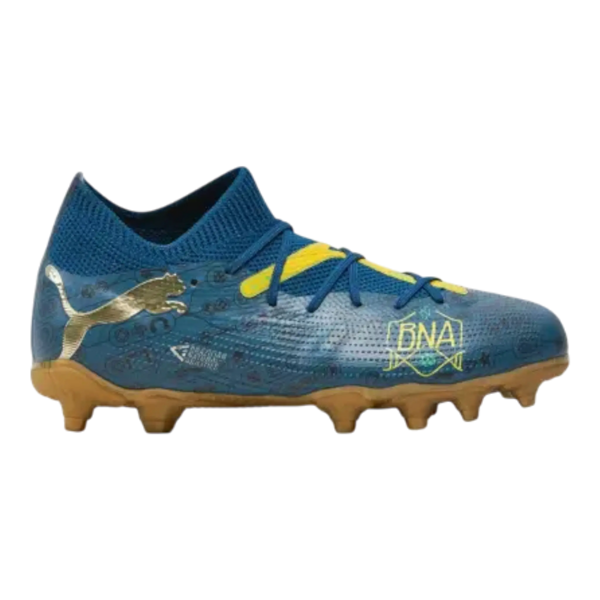 Puma Future 7 Match BNA Youth Football Boots Marine Blue/Pelé Yellow