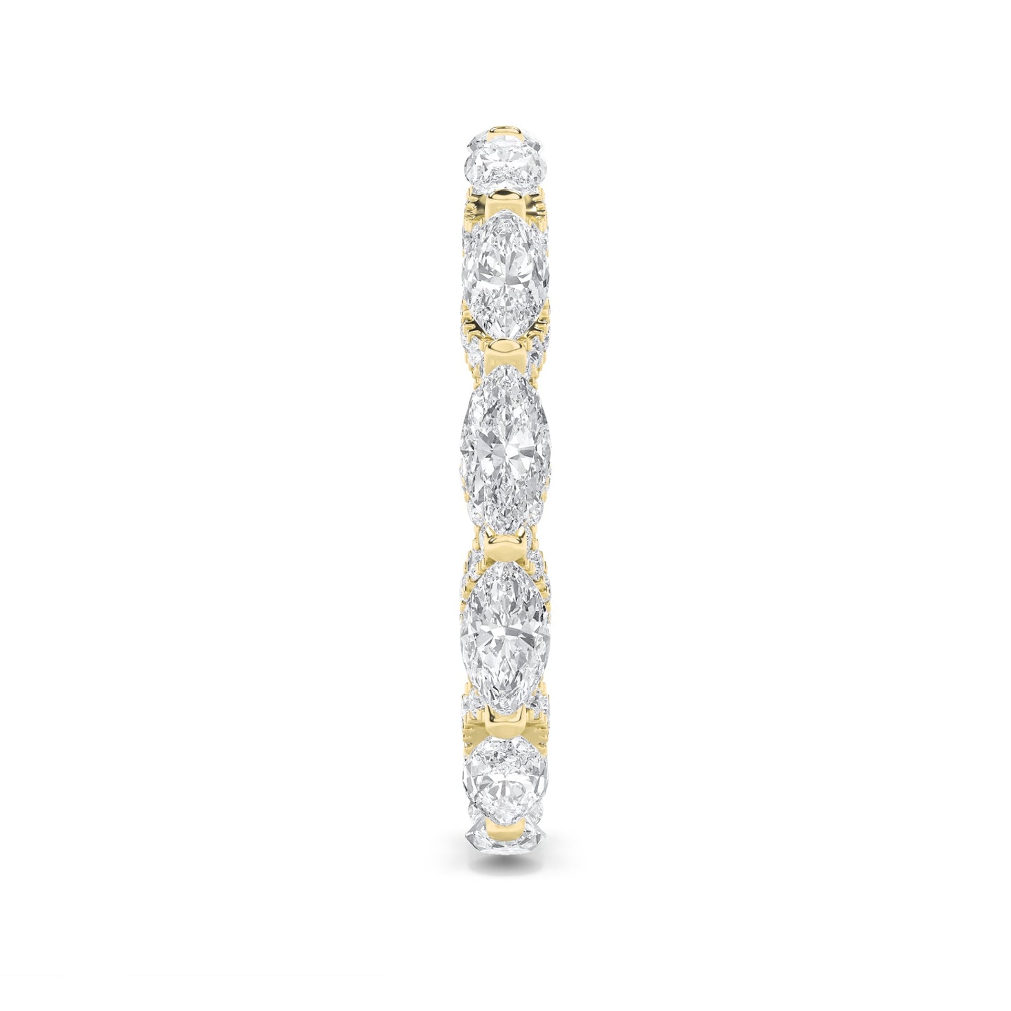 2.5Cttw Marquise Shaped Lab Grown Diamond (F/VS) Eternity Band Ring in 14K Gold