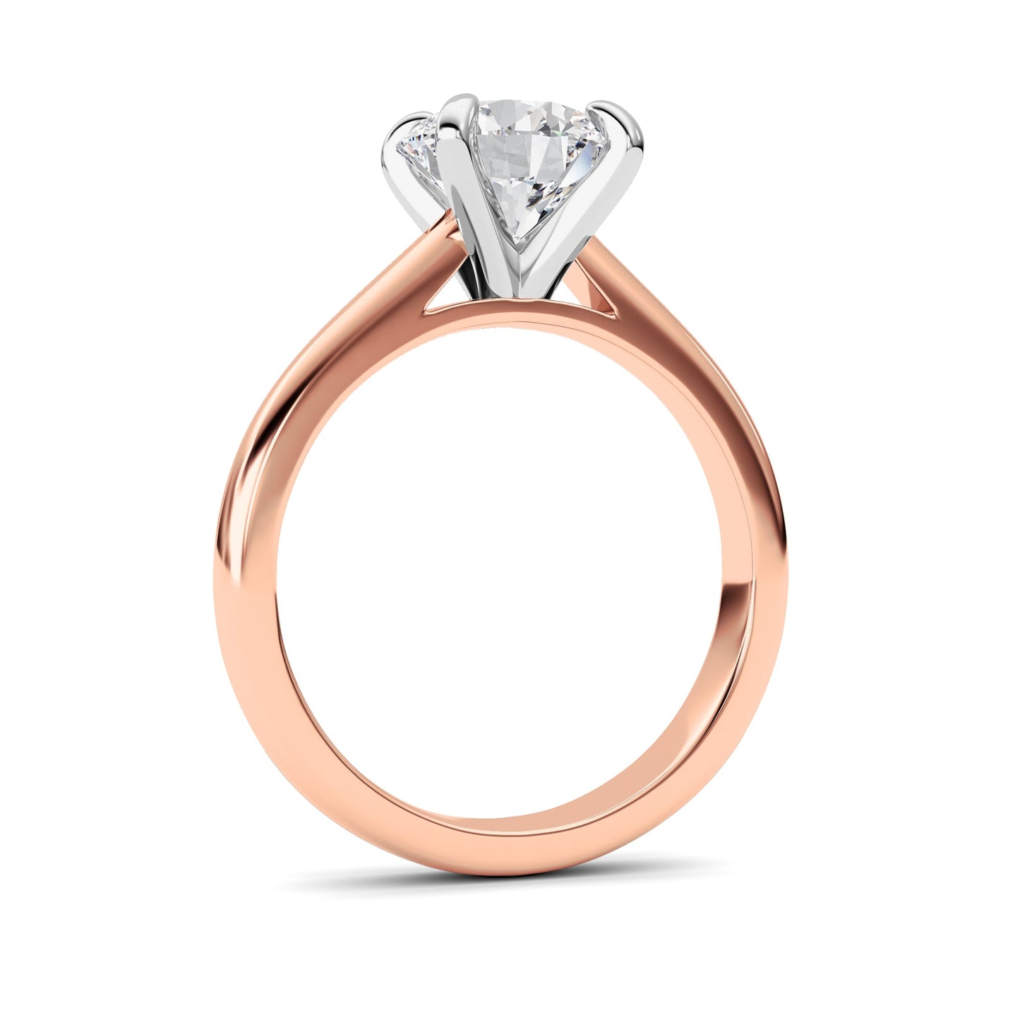 2Cttw Round Shaped Lab Grown Diamond (E/VS) Classic Solitaire Engagement Ring in 14K Gold