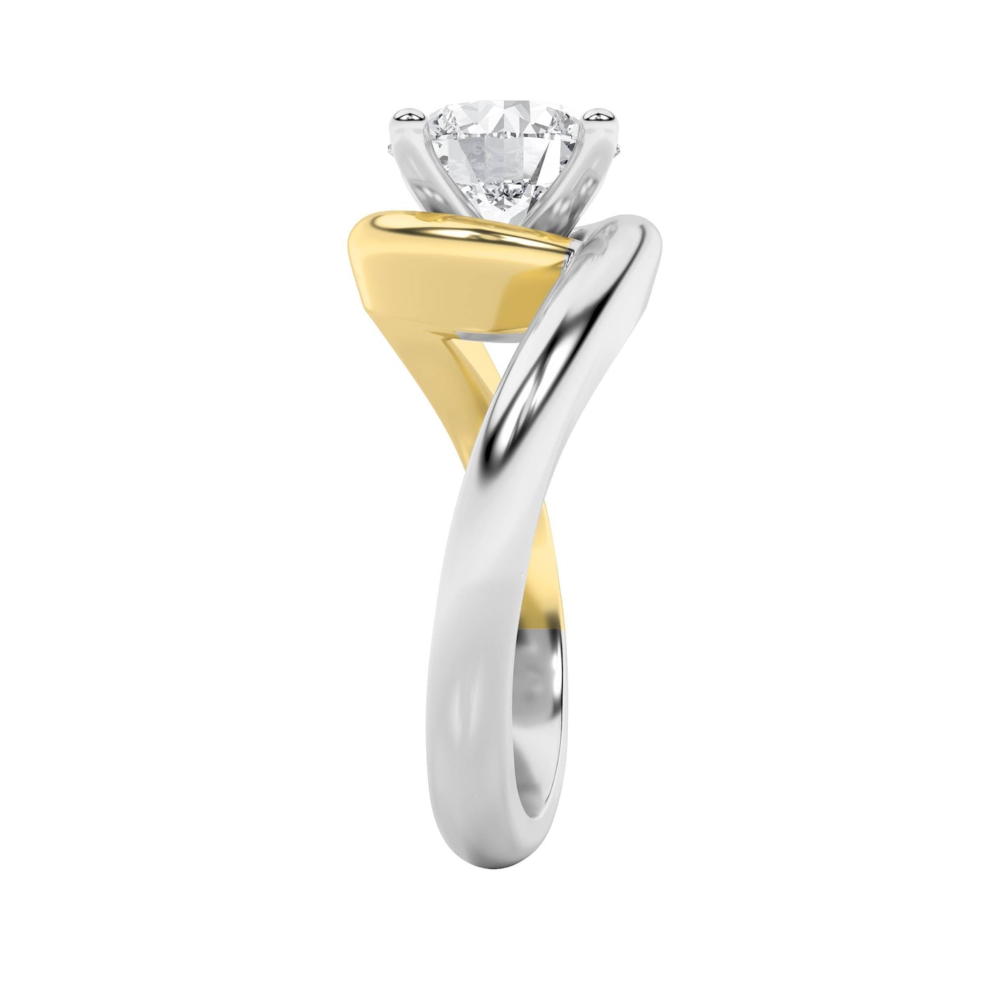 2Cttw Round Shaped Lab Grown Diamond (F/VS) Solitaire Engagement Ring in 14K Gold