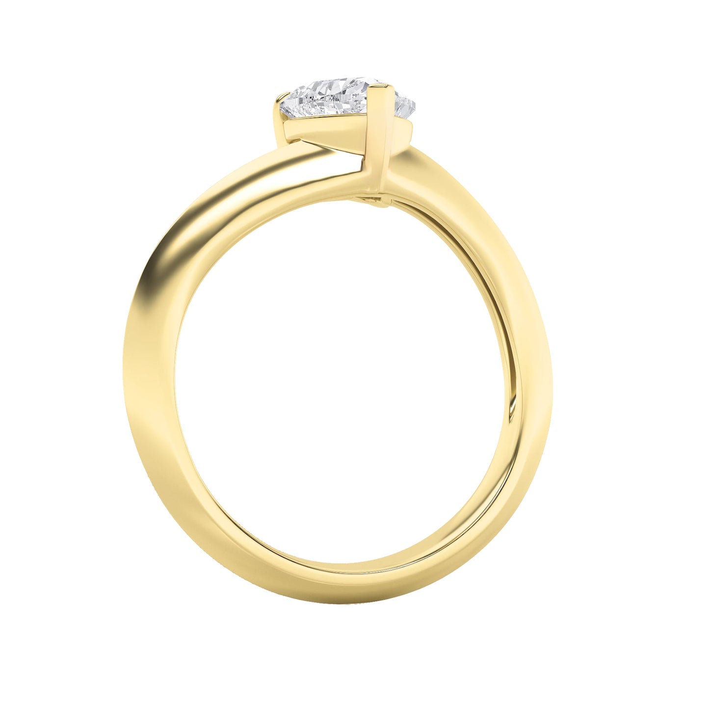1Cttw Heart Shaped Lab Grown Diamond (F/VS) Heart Shaped Ring in 14K Gold