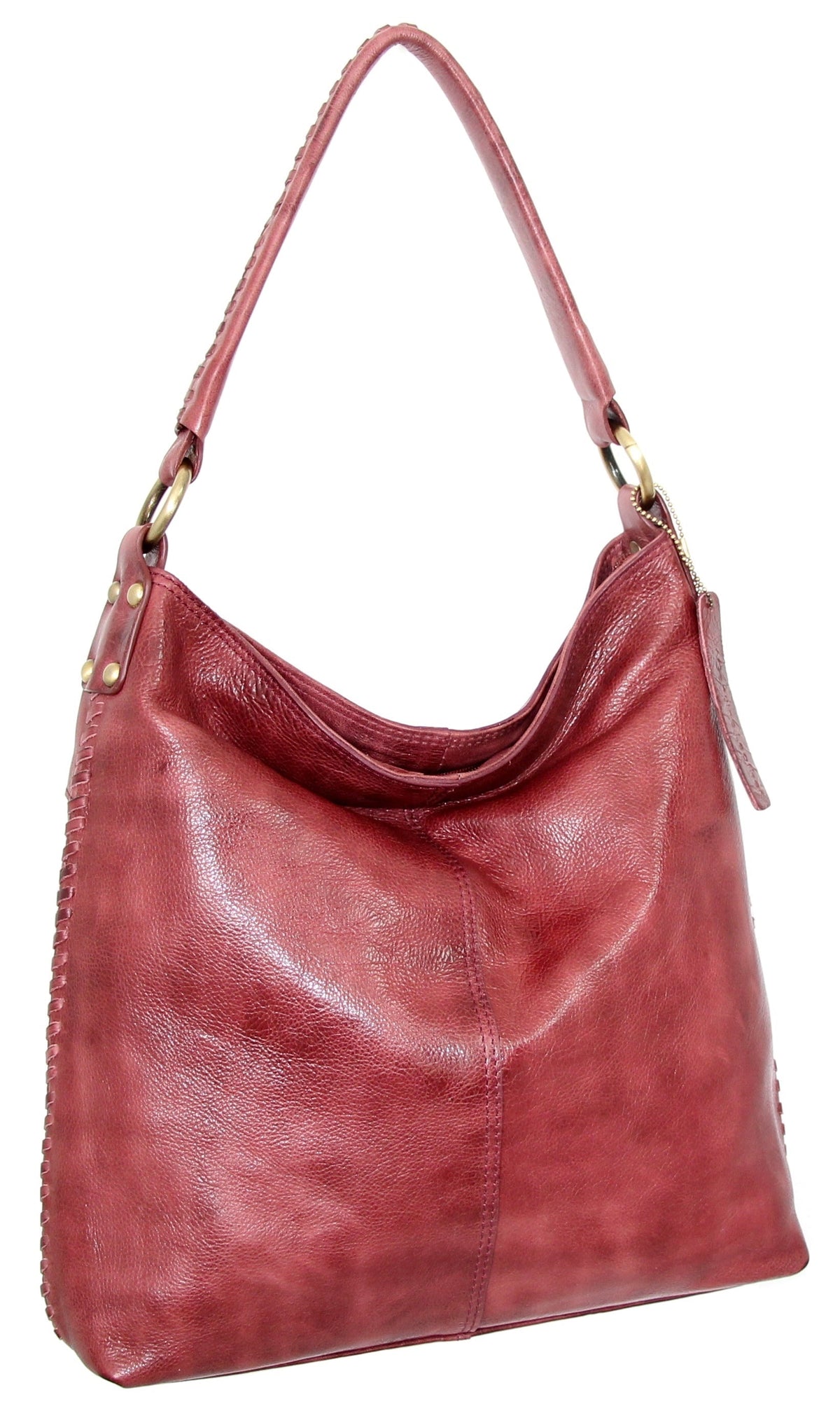 Nino Bossi Aislynn Leather Hobo - Cabernet