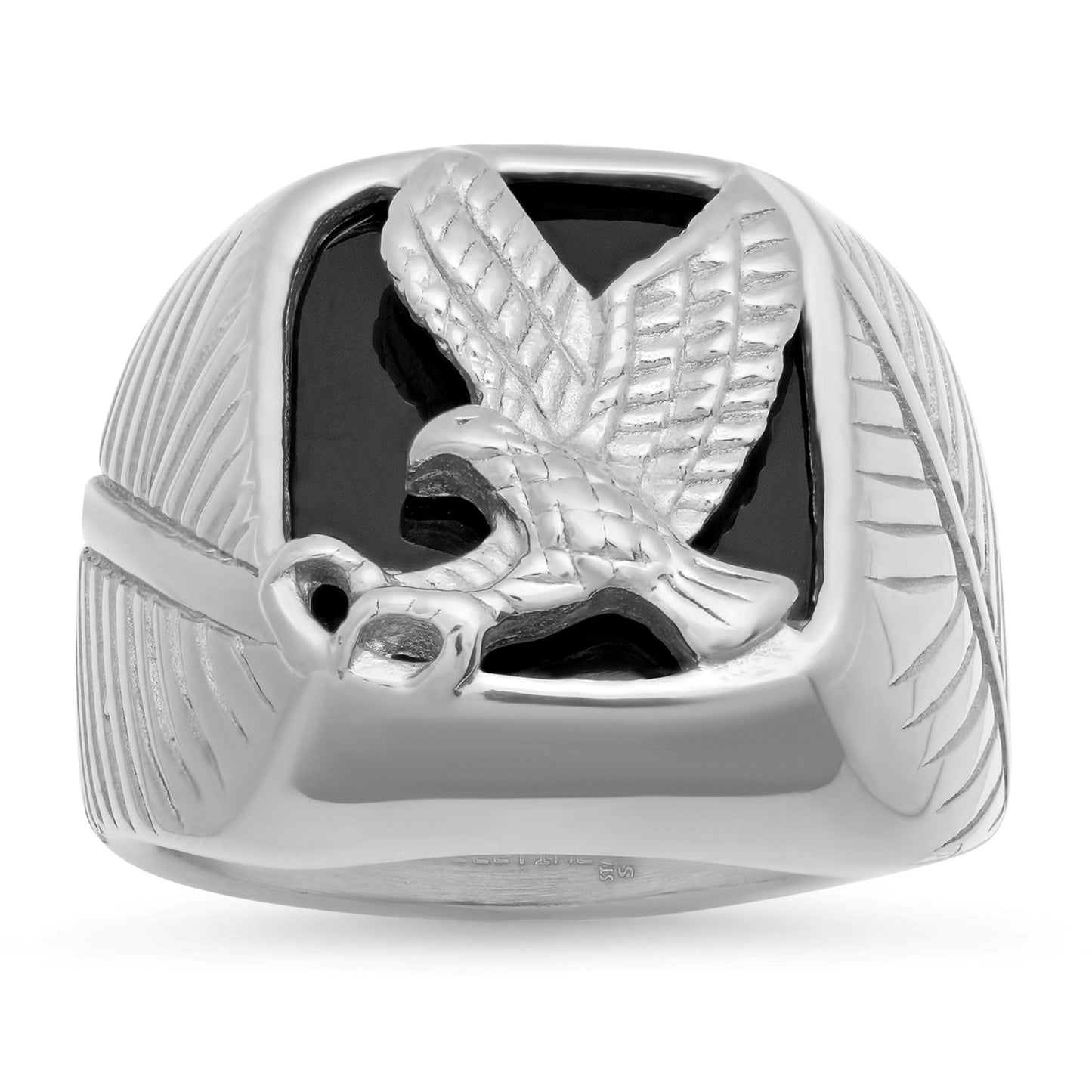 Black Onyx Eagle Statement Ring