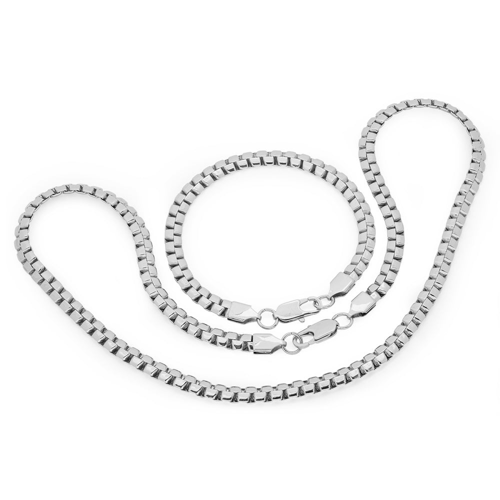 The Silver Block Chain Necklace