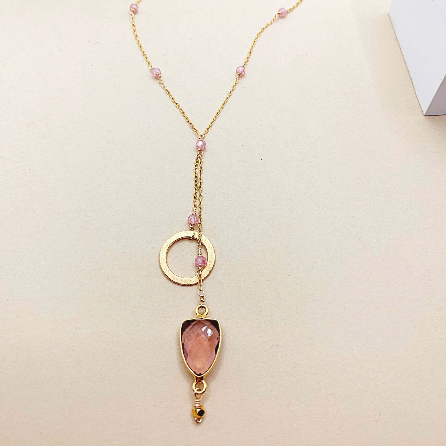 Aquamarine Quartz Ballet Necklace
